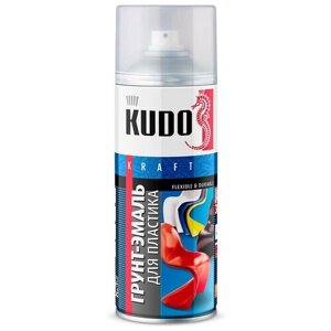 Грунт-эмаль KUDO для пластика серый 520мл