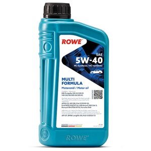 HC-синтетическое моторное масло ROWE Hightec Multi Formula SAE 5W-40, 1 л, 1 шт.
