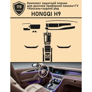 Hongqi H9/Комплект защитных пленок для дисплея приборной панели+ГУ+Консоль+Задний ряд