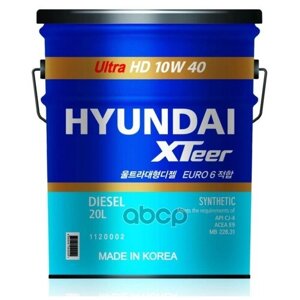 HYUNDAI-XTEER 1120002 Масло моторное Hyundai Xteer HD Ultra CJ-4 10W-40 синтетическое 20 л 1120002