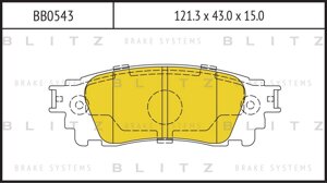 Колодки тормозные дисковые задние LEXUS NX 14-BB0543 1шт