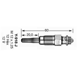 Комплект свечей NGK-NTK - Свеча накала D-POWER 2 6285 / Комплект 4 шт NGK-NTK / арт. 6285 -1 шт)