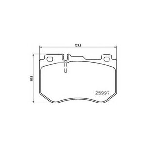 Комплект тормозных колодок дисковый тормоз Brembo P50123 Mercedes-Benz: 0084201720 A0084201720 Mercedes-Benz C-Class