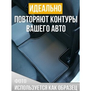 Коврики Для Renault Sandero 2014- И Stepway С Подстаканником Без Рычага цвет черный, окантовка красная