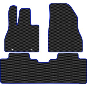Коврики в салон автомобиля ЭВА Allmone для BYD Song L 1 (suv) 2023 - Н. В, черные с синим кантом, 3шт. Бид Сонг Л 1
