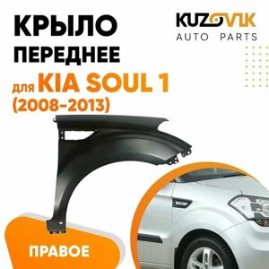 Крыло переднее для Киа Соул Kia Soul 1 (2008-2013) с отверстием под молдинг правое