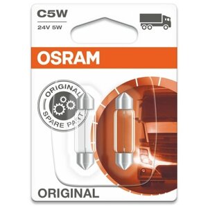 Лампа автомобильная накаливания OSRAM original LINE 6423-02B 15W SV8.5 3200K 2 шт.