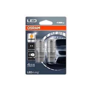 Лампа автомобильная светодиодная OSRAM Standard Amber 3547YE-02B P27/7w 12V 1W W2.5x16q 1500K 2 шт.