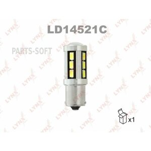 Lynxauto LD14521C лампа светодиодная LED P21W S25 12V BA15S 7200K canbus