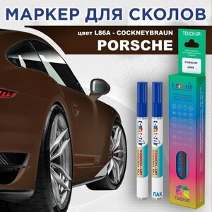 Маркер с краской COLOR1 для porsche, цвет L86A - cockneybraun