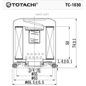 Масляный фильтр totachi арт. TC-1030