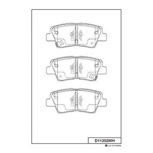 MK KASHIYAMA D11352MH (D11352MH_MK) колодки тормозные дисковые задние\ nf / solaris / i40 / accent, optima / Rio (Рио)