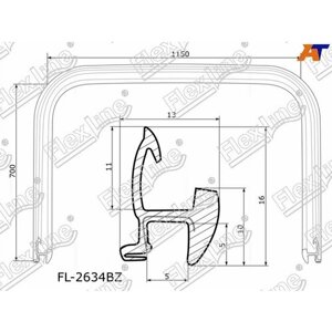 Молдинг Лобового Стекла (П-Образный) Bmw 1-Series 04-13 FLEXLINE арт. FL-2634BZ