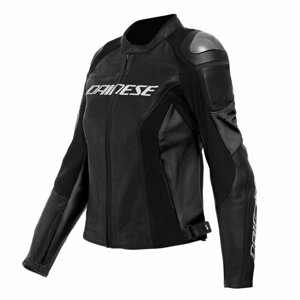 Мотокуртка женская кожаная dainese racing 4 LADY leather jacket PERF. black/black,р. 44)