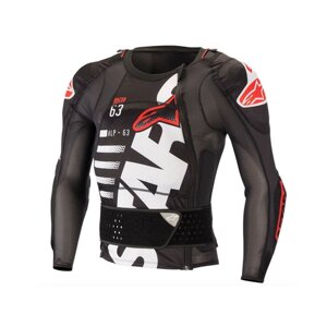 Мотозащита тела alpinestars sequence protection jacket LONG sleeve (черно-бело-красный, 123, XL)