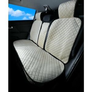Накидки для Лексус ХС (2013 - 2018) седан / Lexus HS на задние сиденья G-Ultra, Велюр, Бежевый