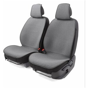 Накидки на передние сиденья Car Performance CUS-1042 GY, 2 шт., fiberflax, поролон 10 мм, серый