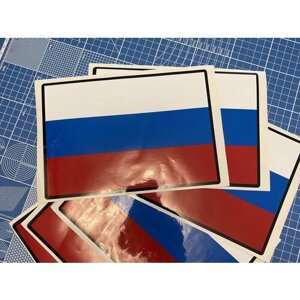 Наклейка флаг России 2 шт. 15х22 см. для номера Гимс Премиум Oracal 970