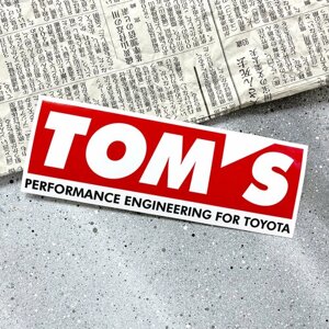 Наклейка на авто логотип Tom's 18.5х6.5