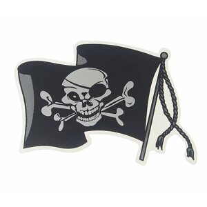 Наклейка виниловая вырезанная "Пиратский флаг" 11х15см AUTOSTICKERS 05031/045696