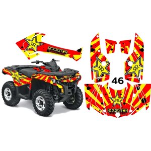 Наклейки на квадроцикл BRP Can-Am Outlander G1/G2 "Rockstar"