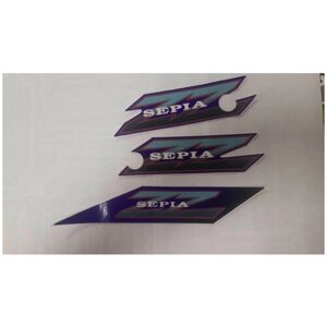 Наклейки на скутер Sepia ZZ (3шт) 0649B фиолет