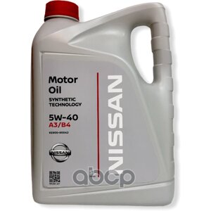 NISSAN Ke90090042_масло Моторное 5W40 Motor Oil (5L) Синт.) Api Sl/Cf, Acea A3/B4