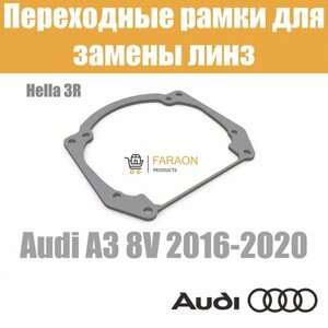 Переходные рамки для замены линз в фарах №20 Audi A3 8V 2016-2020 Крепление Hella 3