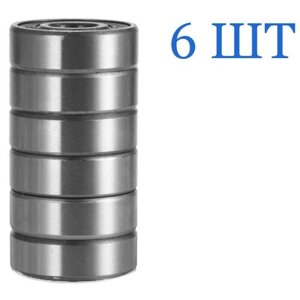 Подшипник 6006 2RS, 180106 2RS, 30х55х13 (6 шт.)