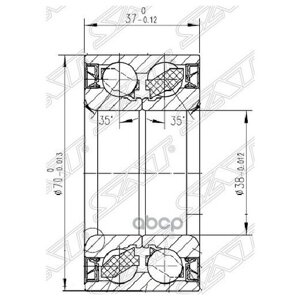 Подшипник Перед Ступицы Hyundai Solaris/Accent/Getz/Kia Rio/Picanto -14 (Без Abs, Комплект) Sat арт. ST-51720-29400