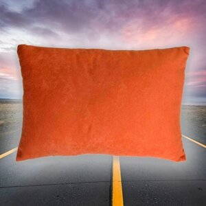 Подушка на сиденье автомобиля для KIA (нового образца) из велюра красная