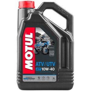 Полусинтетическое моторное масло Motul ATV-UTV 4T 10W40, 4 л, 1 шт.