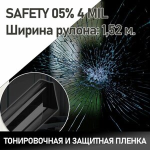 Профессиональная тонировочная защитная пленка для автомобилей Armolan Safety 4 Black 05(3)