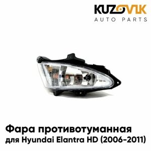 Противотуманная фара для Хендай Элантра Hyundai Elantra HD (2006-2011) левая, птф, туманка
