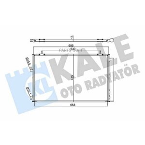 Радиатор кондиционера для а/м Toyota RAV 4 (13-KALE / арт. 353095 -1 шт)