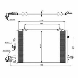 Радиатор кондиционера Nrf 35031 для Audi 100, A6