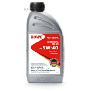 ROWE 20365-177-2A масло ROWE 5W40 essential MS-C3 API SN/CF ACEA C3 1л син