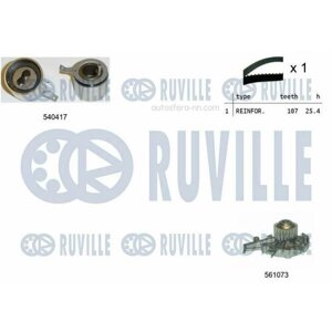 Ruville 5500991 комплект грм с помпой daewoo/chevrolet MATIZ/SPARK 0.8 1998 =ролик 1шт+ремень 107x25.4+помпа)