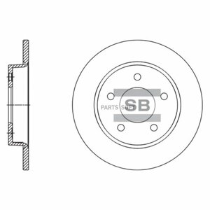 Sangsin BRAKE SD4419 диск тормозной MAZDA 3 1.4-2.0 03- задний 2шт