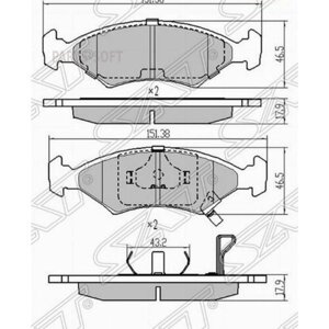 SAT ST-94748947 колодки тормозные перед chevrolet cobalt 11-RAVON R4 17-KIA sportage 93-05