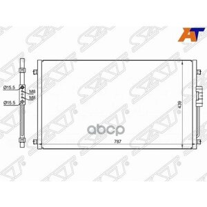 SAT ST-CR06-394-0 радиатор кондиционера DODGE caravan 01-08