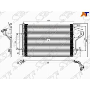 SAT ST-HN29-394-0 Радиатор кондиционера Hyundai Elantra 10-20 / Kia Ceed 12-18 / Cerato 13-20 / Hyundai i30 11-17