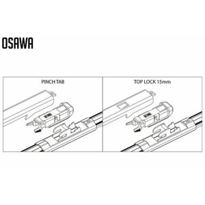 Щётки стеклоочистителя зимние Osawa для BMW 1 серия F20/F21 (2011-2019) (Pinch Tab; Top lock)