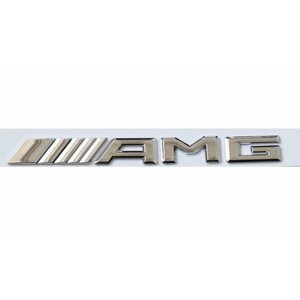 Шильдик на багажник AMG для Mercedes хром образец 2017+ года