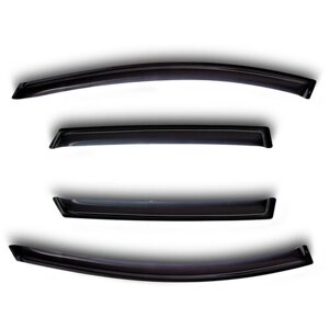 SIM Дефлекторы боковых окон Nissan Sentra, 2014-SD, 4ч, темный / Ниссан Сентра