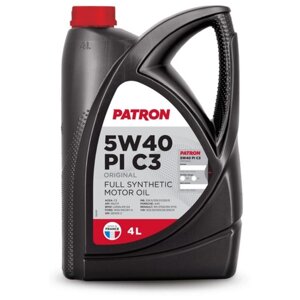 Синтетическое моторное масло PATRON Original 5W40 PI C3, 4 л