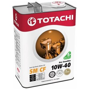 Синтетическое моторное масло TOTACHI Eco Gasoline SM/CF 10W-40, 4 л, 1 шт.
