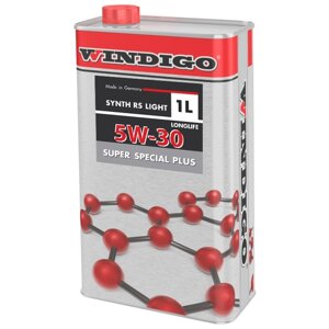 Синтетическое моторное масло windigo SYNTH RS 5W-30 SUPER special PLUS LIGHT, 1 л