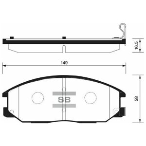 SP1171SNS_ 4813008250 ! колодки дисковые п. SsangYong Action 05>Kyron 05>Rexton 04-06 2.0/2.3