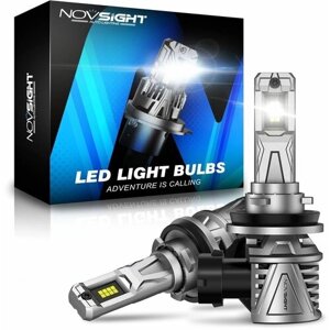 Светодиодная лампа Novsight N68 H11 цоколь PGJ19-1/2/3 60Вт 2шт 6500К 15000Лм белый свет LED автомобильная